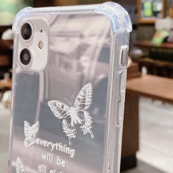 NIB Butterfly Mirror Anti-Fall Sleeve Phone Case For IPhone 13 - Picture 4 of 7